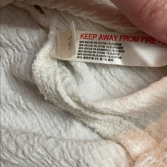 Free People White V-Neck Long Sleeve Blouse - Picture 5 of 7